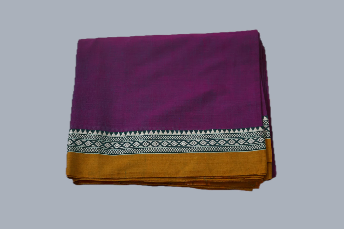Purple Cotton Saree