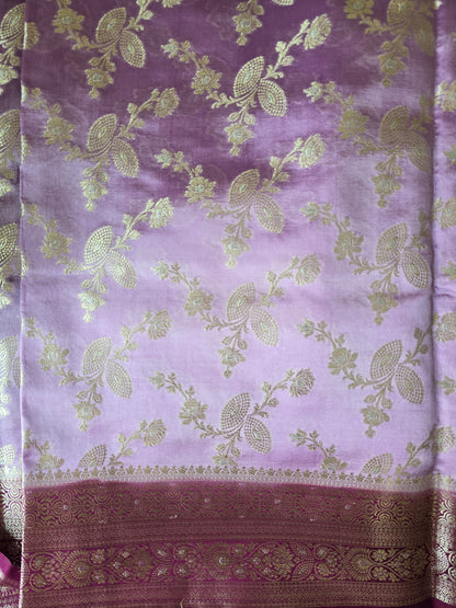 Pure Lavender Katan Saree