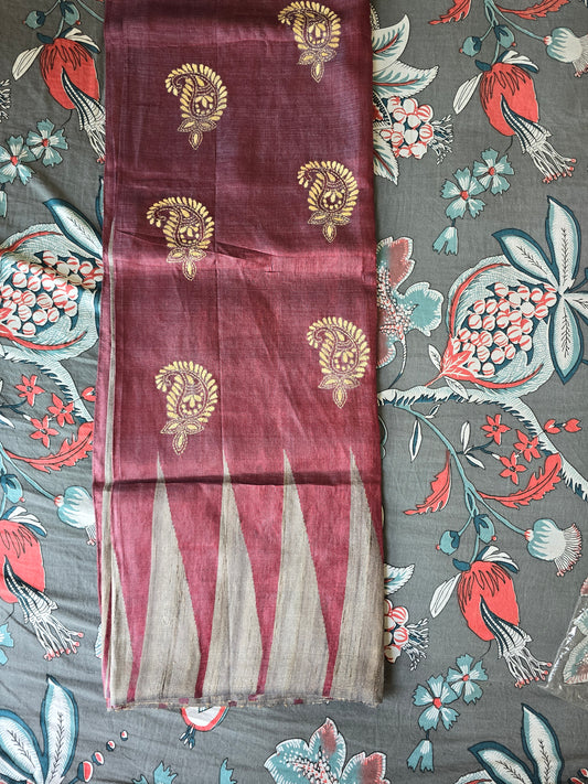 Maroon Bangalore silk Saree