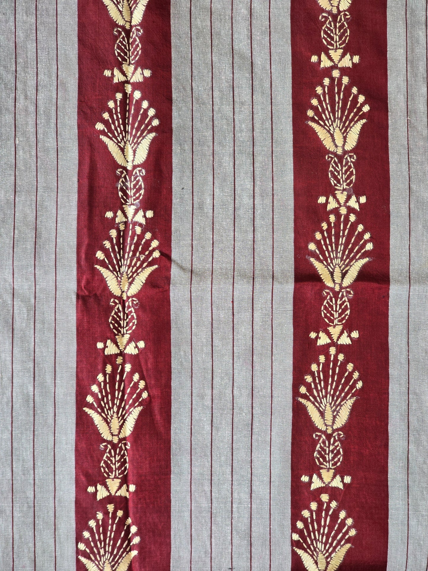 Maroon Bishnupuri Silk Saree