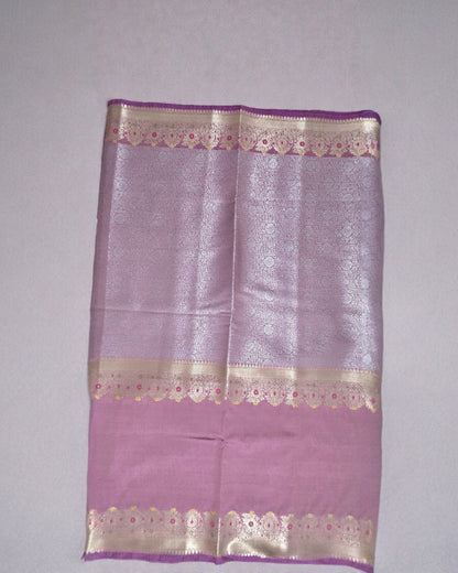 Onion Pink Banarsi Katan Saree
