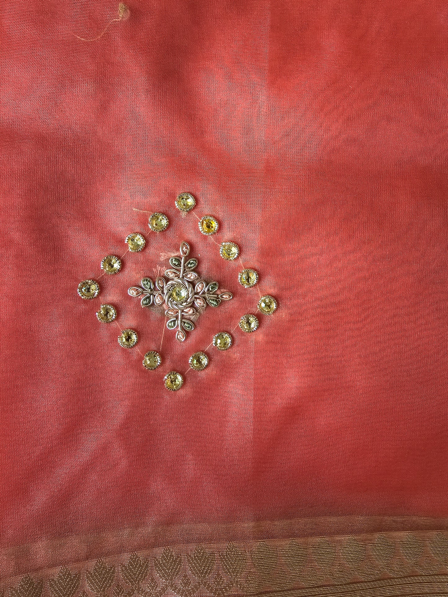 Rose Pink Banarsi Tissue Saree