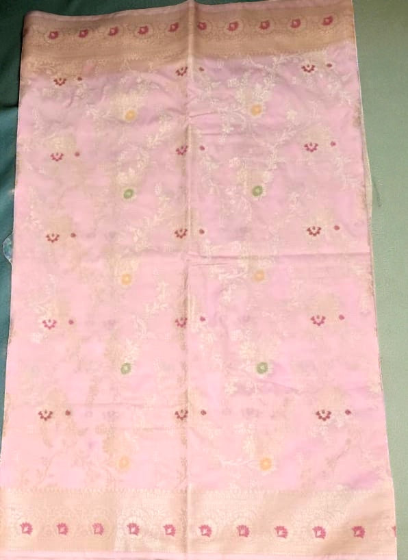 Pink Banarsi Katan Saree