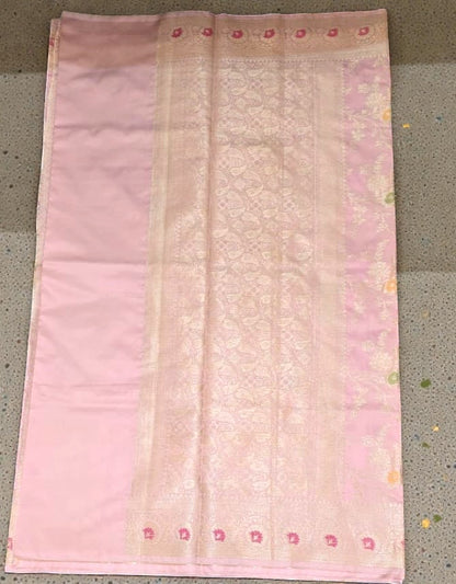 Pink Banarsi Katan Saree