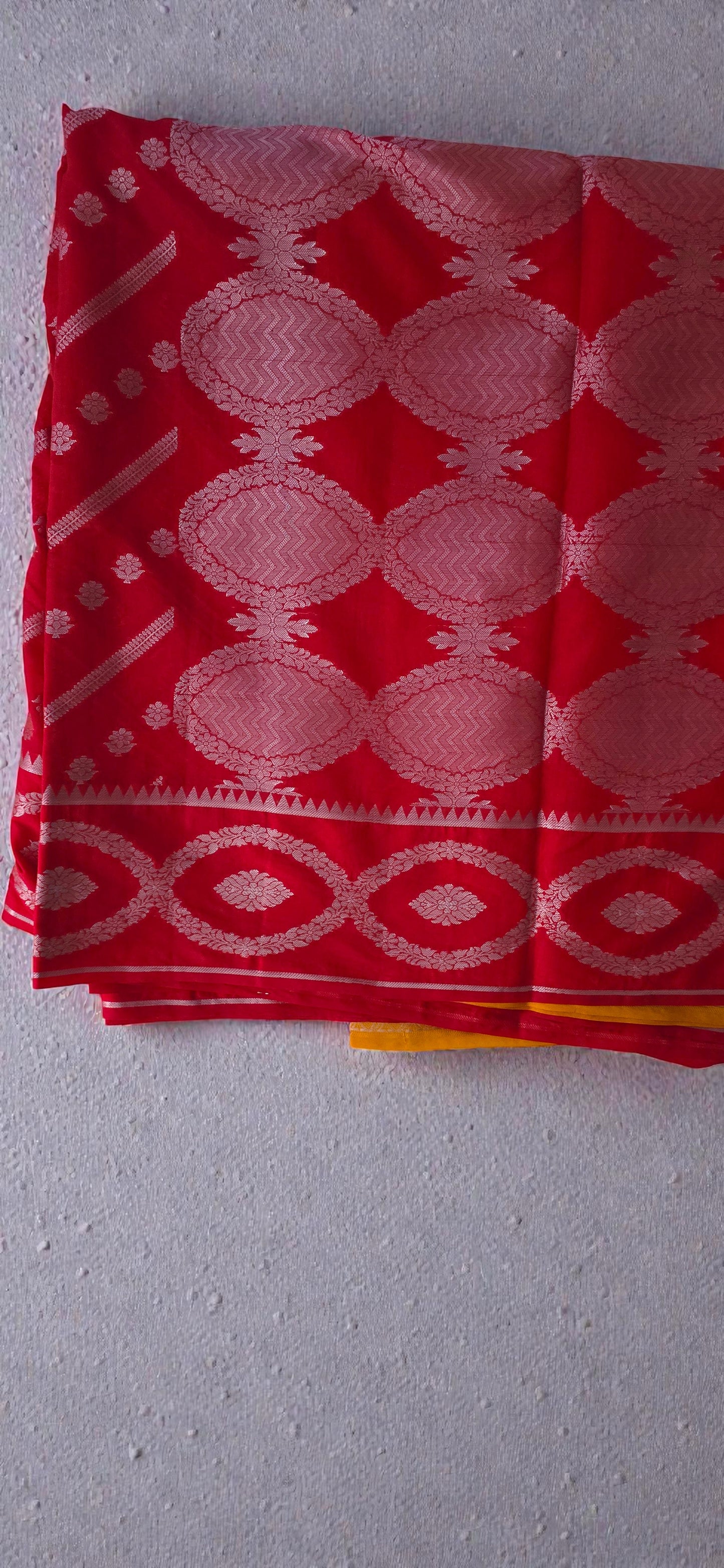 Red Banarsi Lehariya Saree