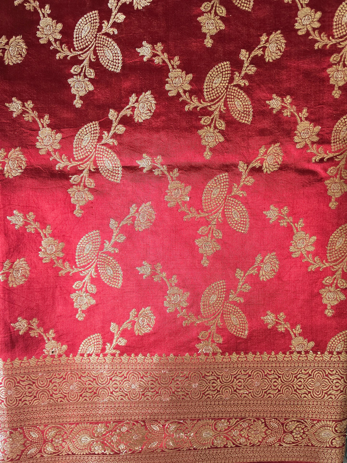 Maroon Pure Katan Saree