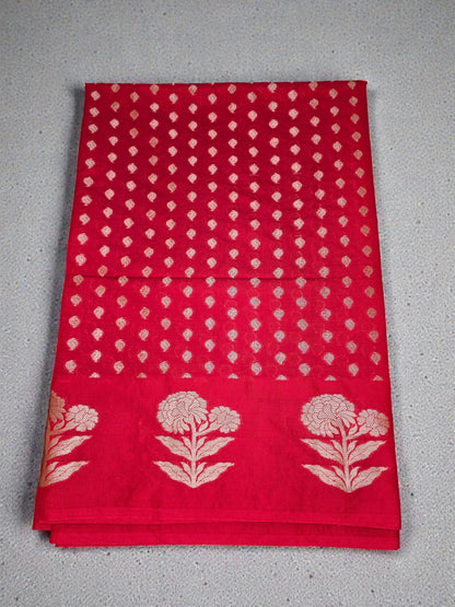 Red Banarsi Raw Mango Saree